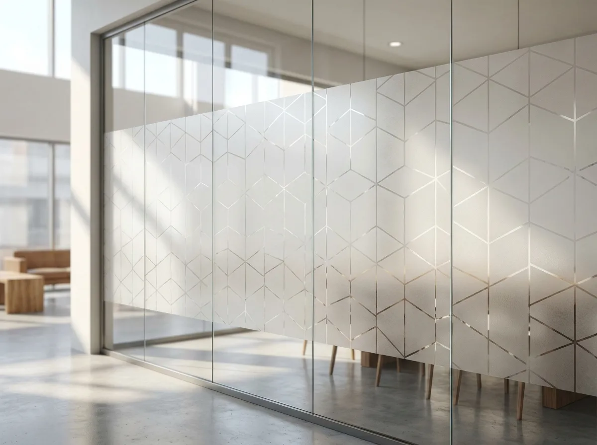 Glasdekorfolie-Variante: Sandstrahl- & Frost-Optik